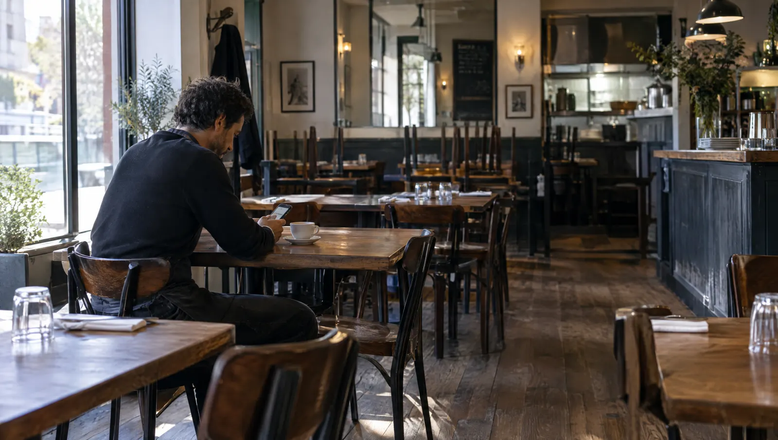 Lundi matin, café en main, le dirigeant fait le point dans la salle encore vide