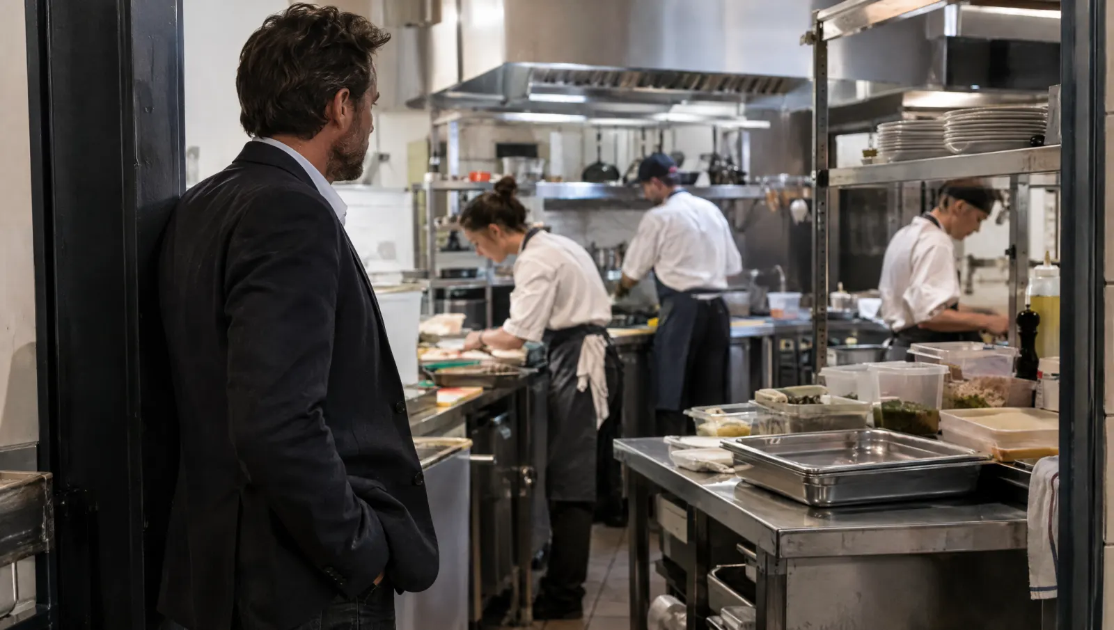 Le dirigeant arrive en cuisine l'après-midi et remarque de petits écarts